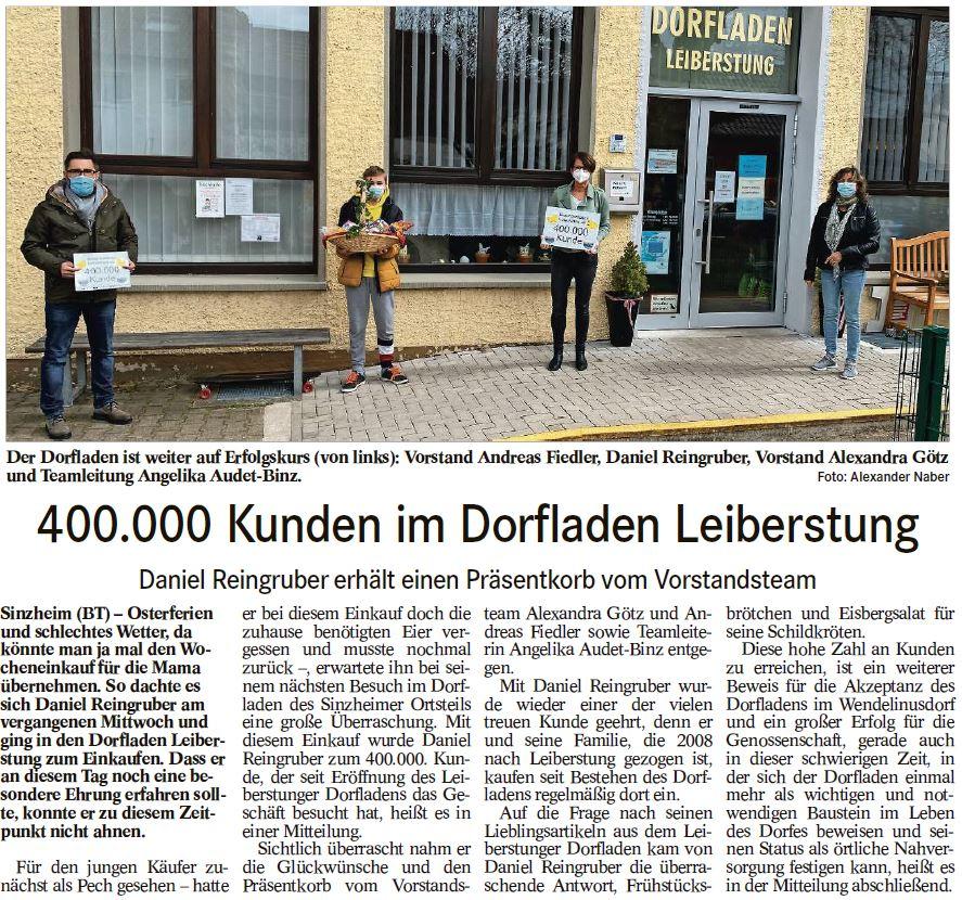 400.000 Kunde