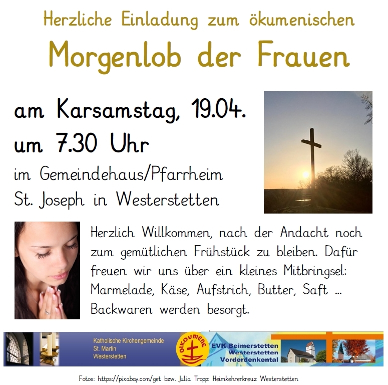 Ökum. Morgenlob der Frauen, Karsamstag 2025, Westerstetten