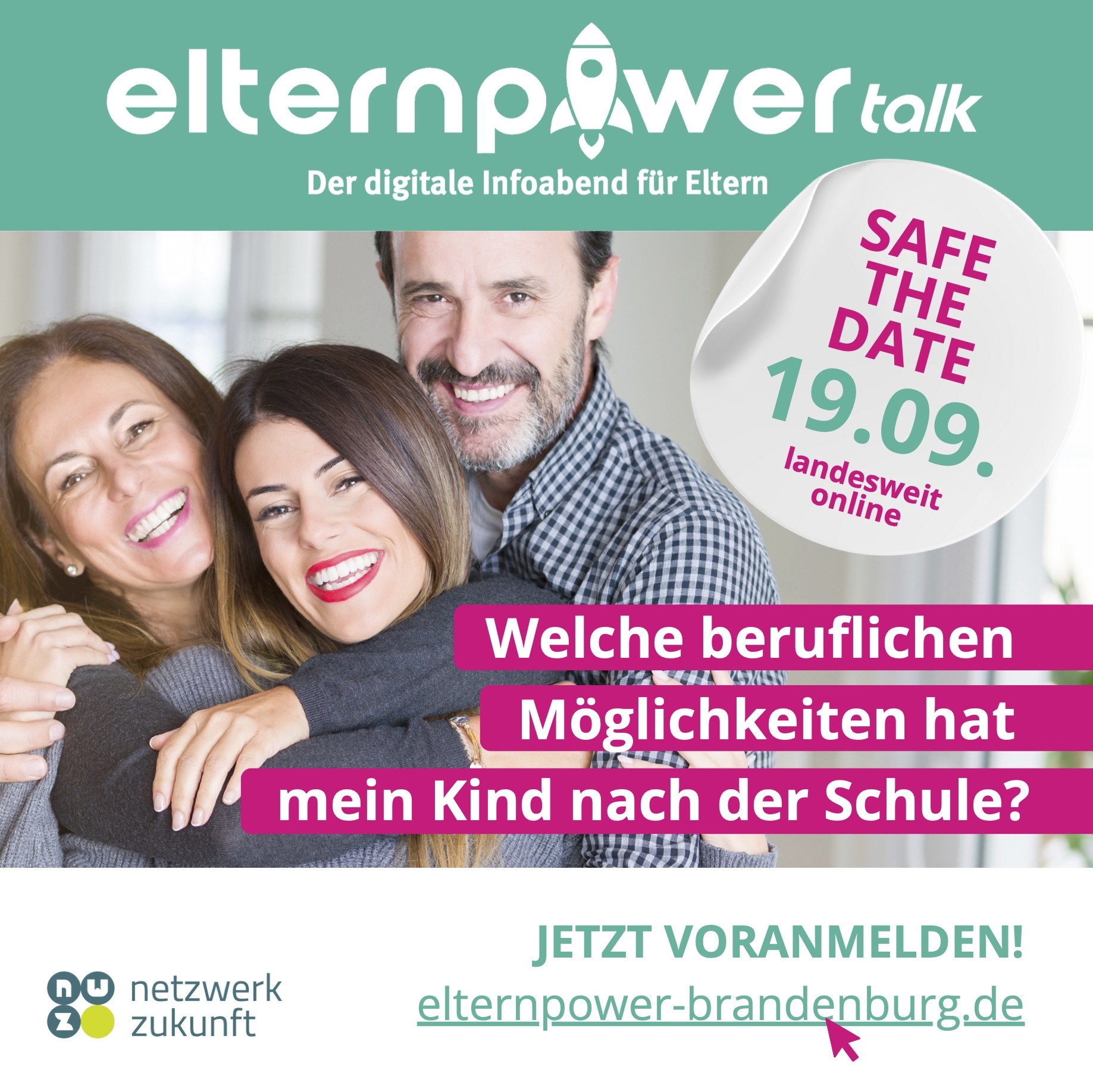SAFE THE DATE_Landesweiter elternpower talk_2024