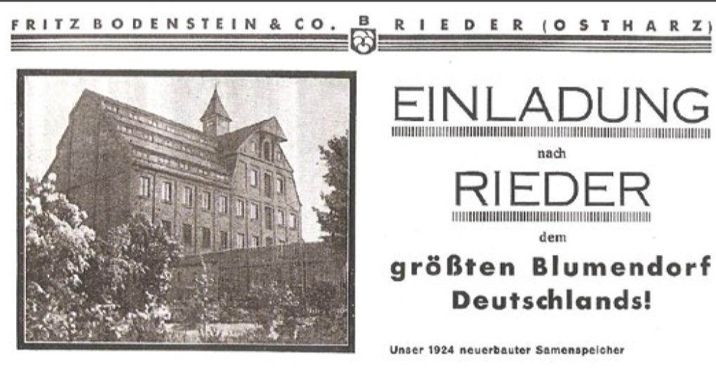 Samenspeicher von 1924 der Fa. Fritz Bodenstein und Co