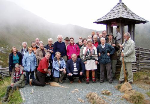 Gruppenfoto der am Sonntag noch verbliebenen Eibenfreunde im Kärntener Nationalpark Nockberge