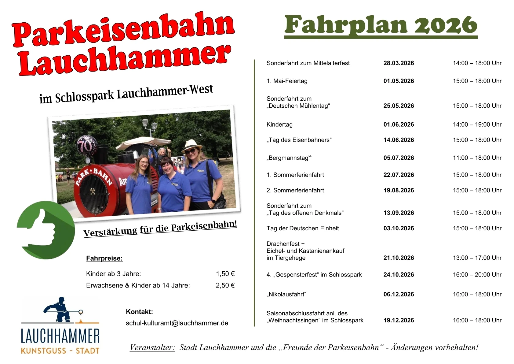 Fahrplan 2026