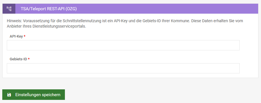 Schnittstelle zum OZG