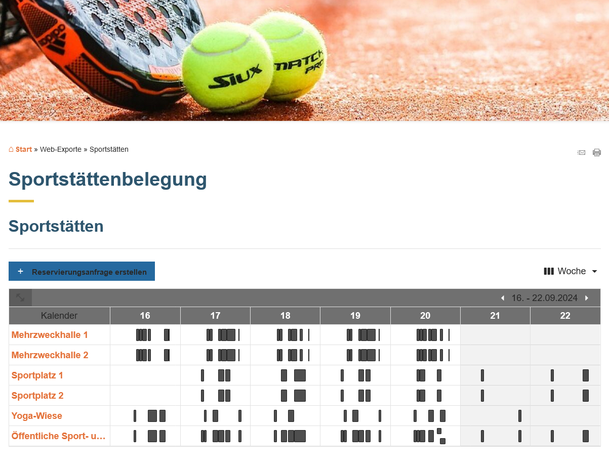 Web-Export Sportstätten
