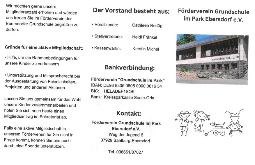 Flyer Förderverein