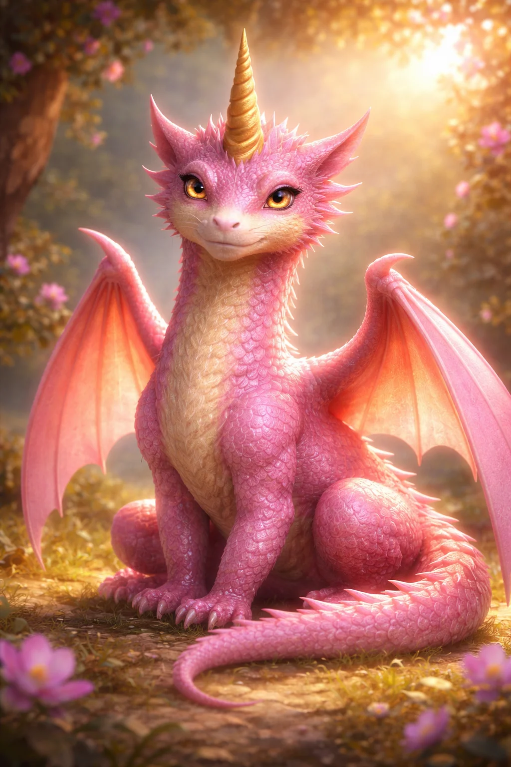 der rosa Drache