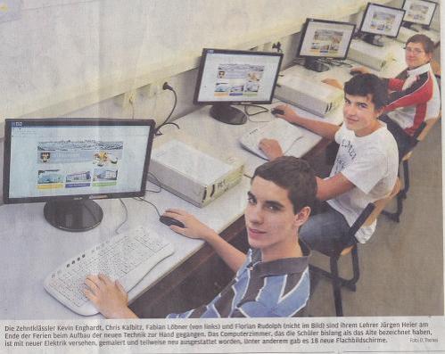 Mittelschüler arbeiten an neuer Computertechnik