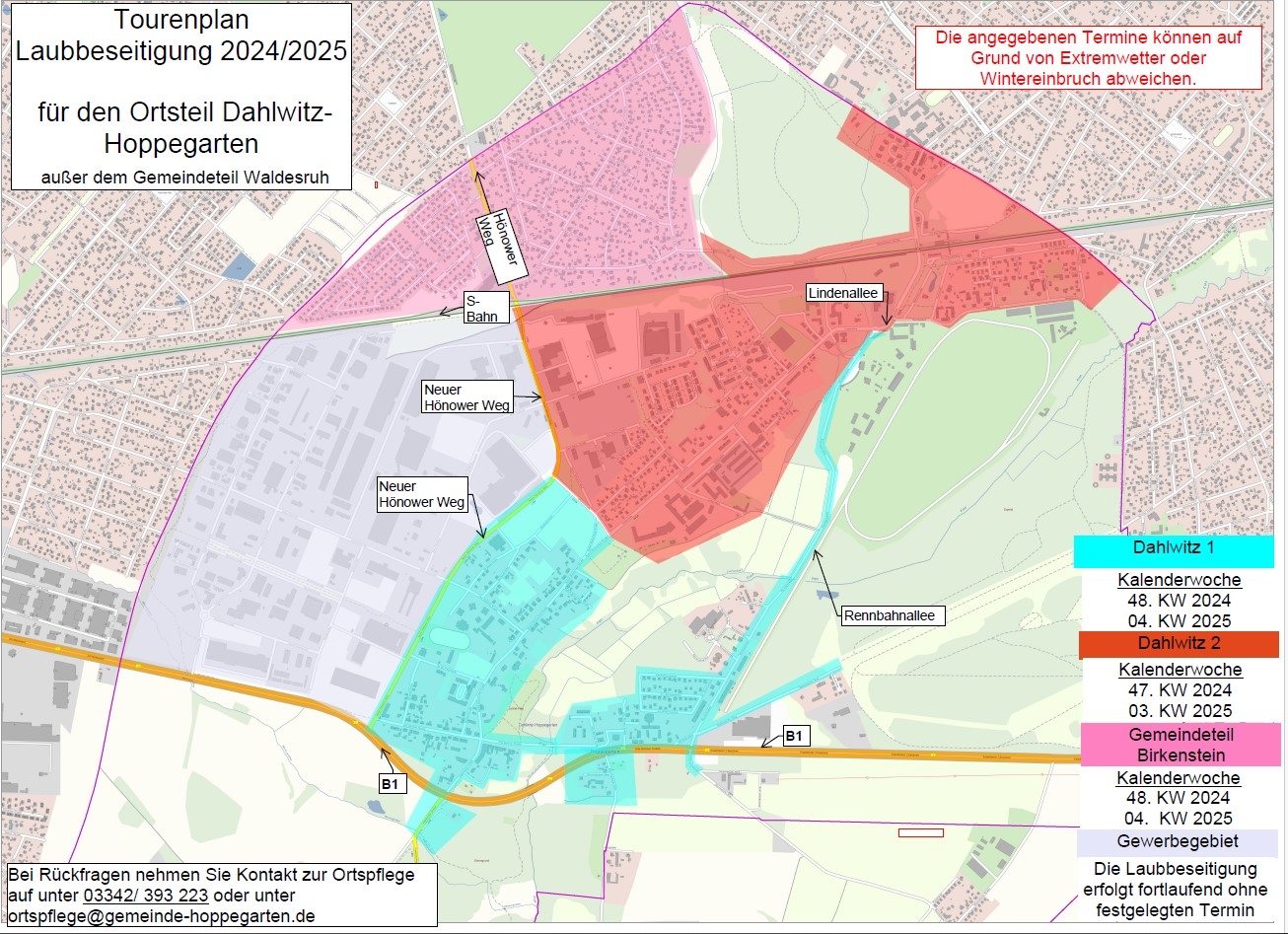 Ortsteil Dahlwitz-Hoppegarten - Nördlich B1