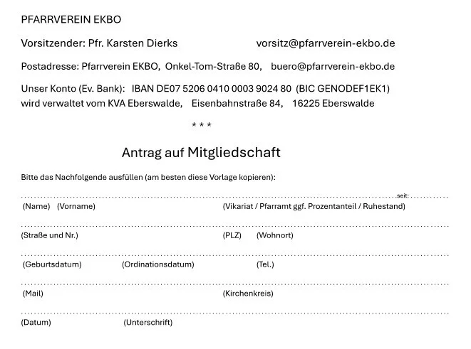 Mitgliedsantrag