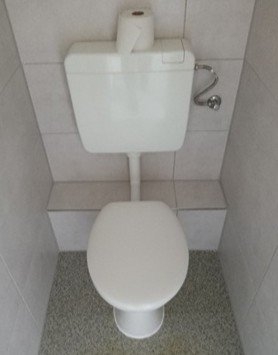 Erneuerung der sanitären Anlagen im Verwaltungsgebäude toilette