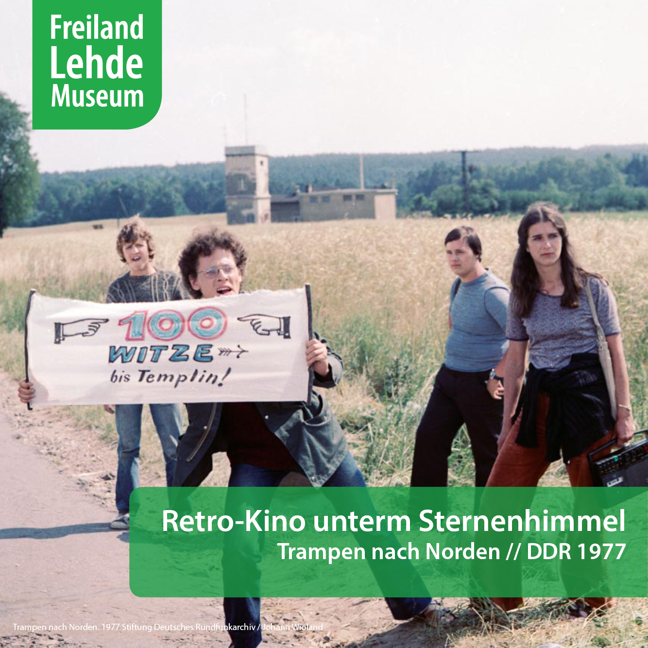 Kino Freilandmuseum Lehde_Trampen nach Norden. 1977 Stiftung Deutsches Rundfunkarchiv_Johann Wioland