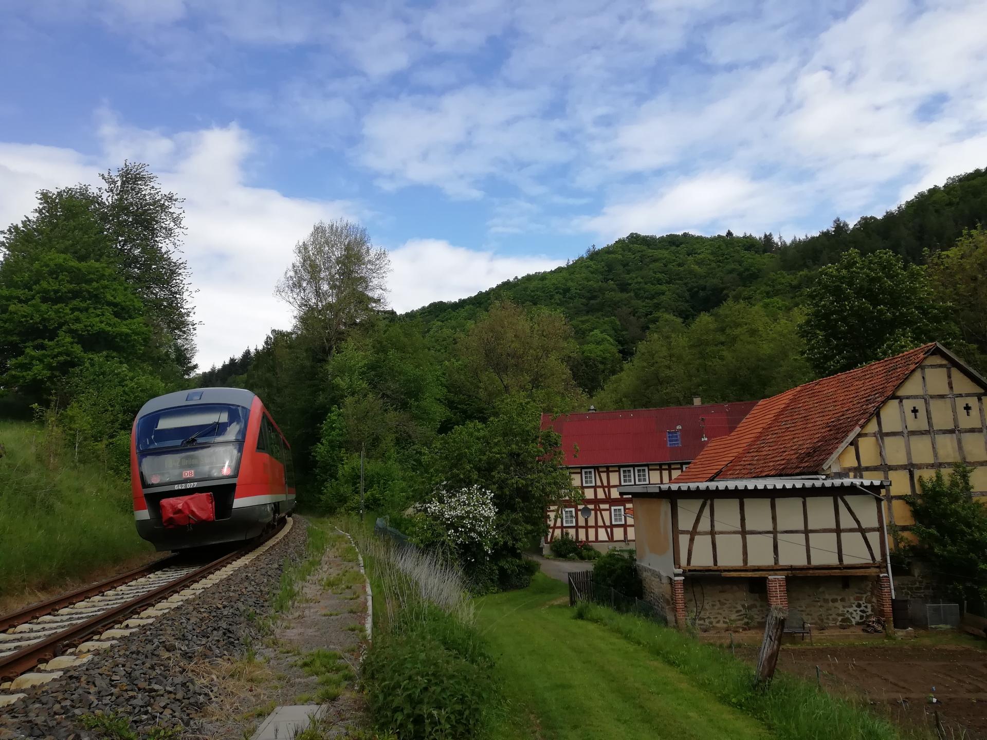 Scheuermühle mit  Zug