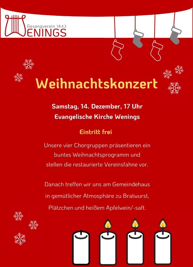 Plakat Weihnachtskonzert 2024