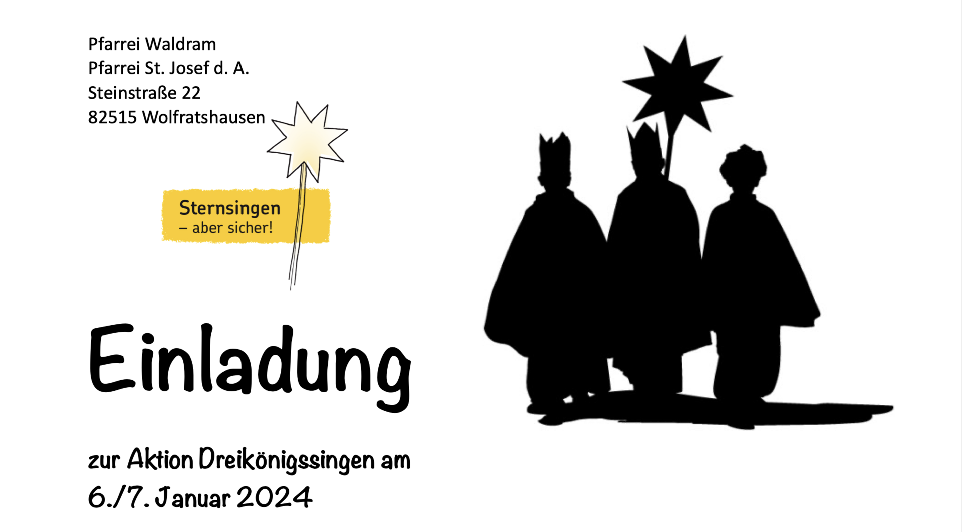 Sternsinger Waldram Einladung