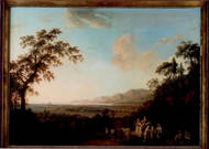 2010: Restaurierung des Gemäldes "Ideale Landschaft im Abendlicht"