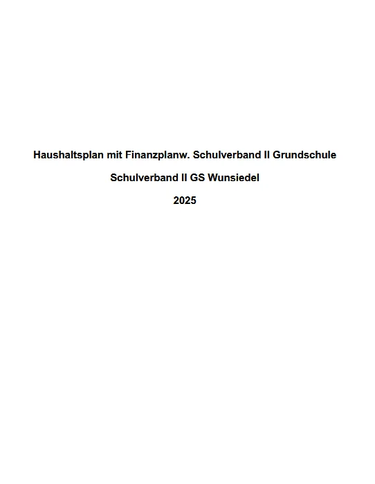 Haushalt Mittelschule II