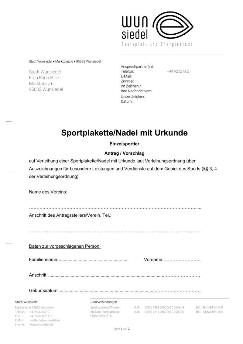 Sportplakette