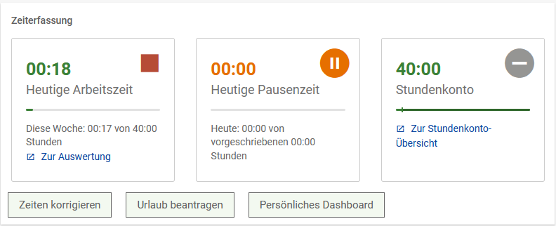 Persönliches Dashboard ZF