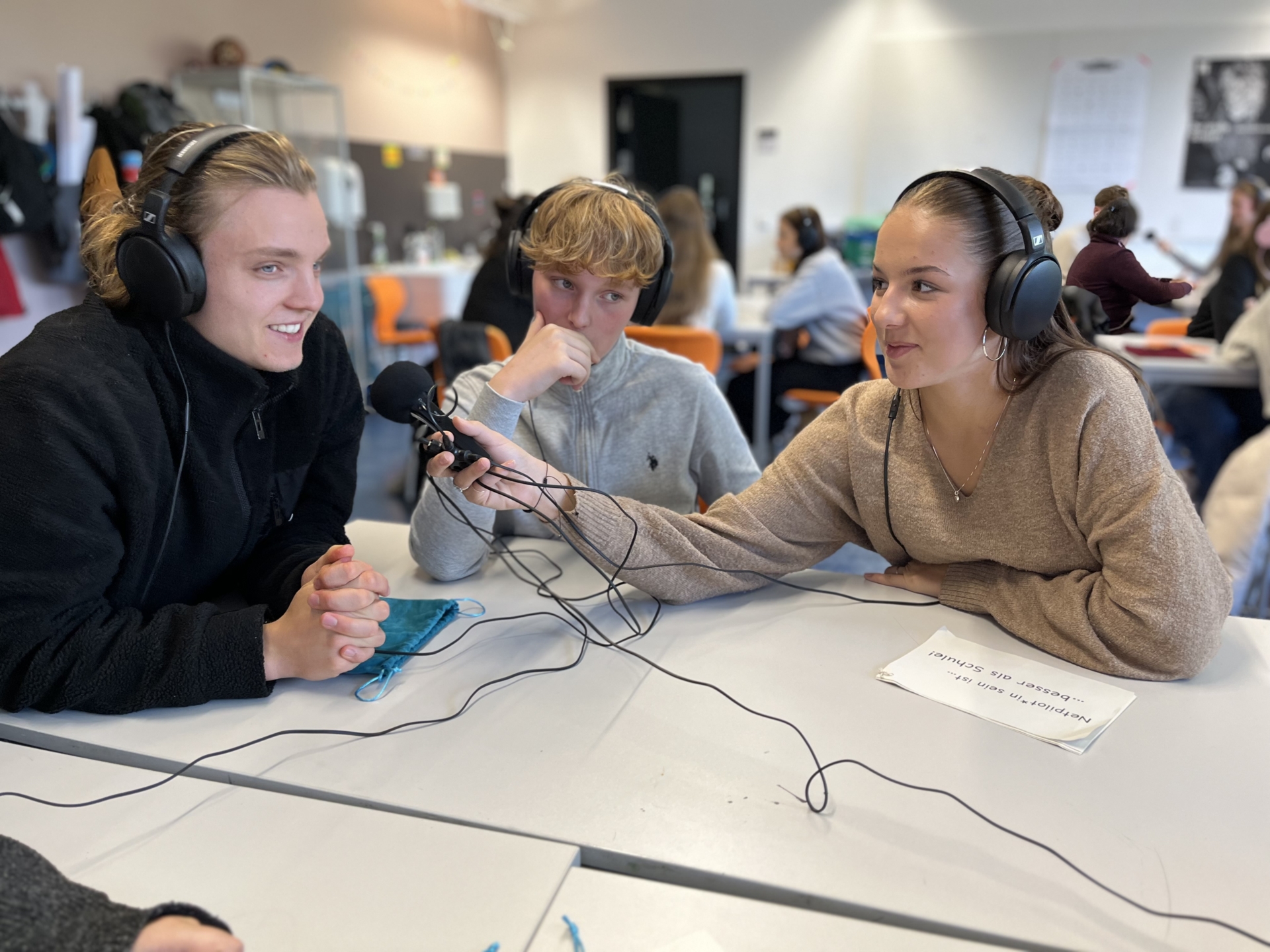 Netpiloten Aufnahme Podcast mit DAVINCI Netpiloten und Studenten aus Potsdam