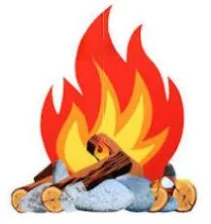Stilisiertes Lagerfeuer