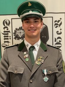 Fähnrich,der 1.Fahne  Konrad Knöchel und Jugendschützenkönig 2022-23
