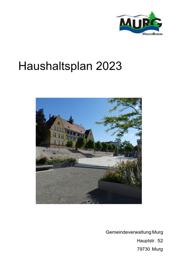 Deckblatt Haushaltsplan 2024
