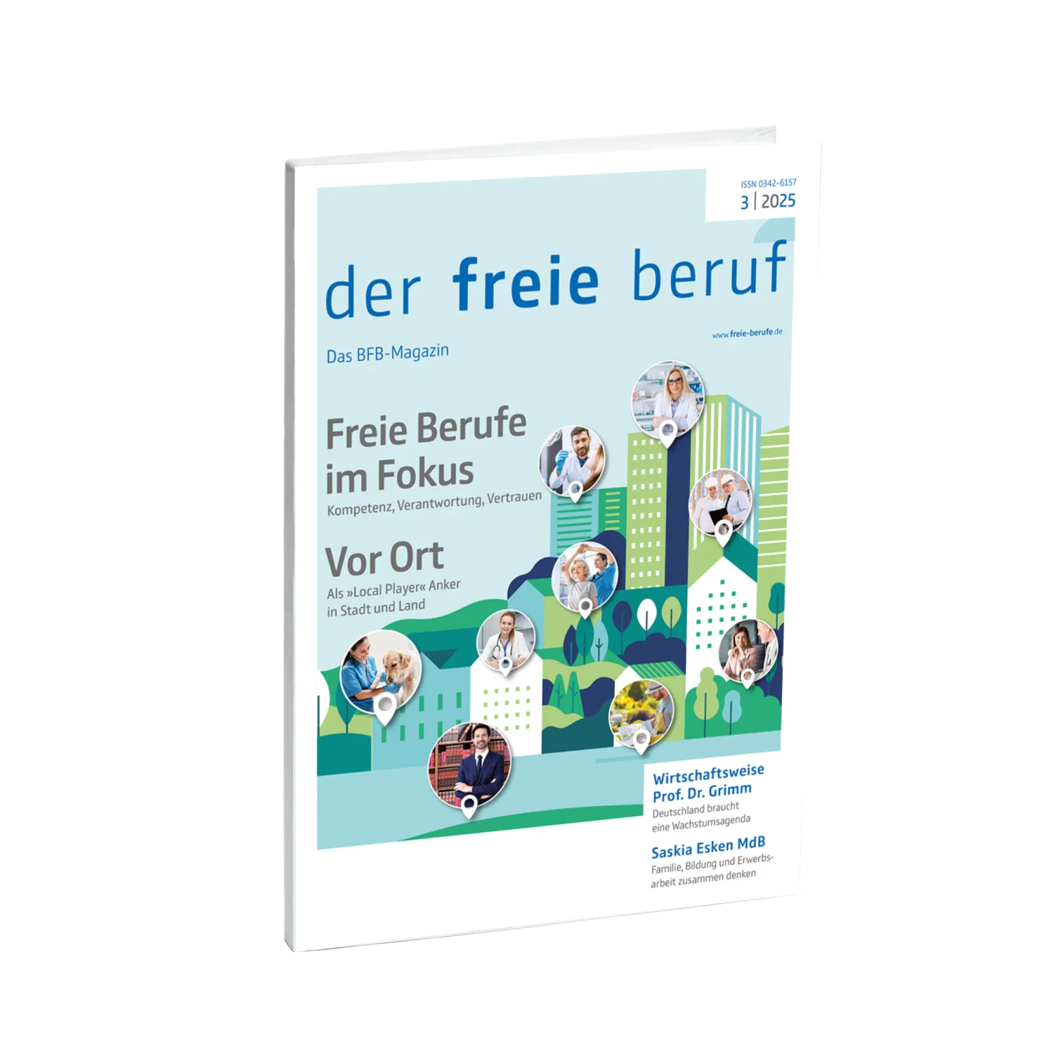Titelbild BFB-Mitgliedermagazin "der freie beruf"