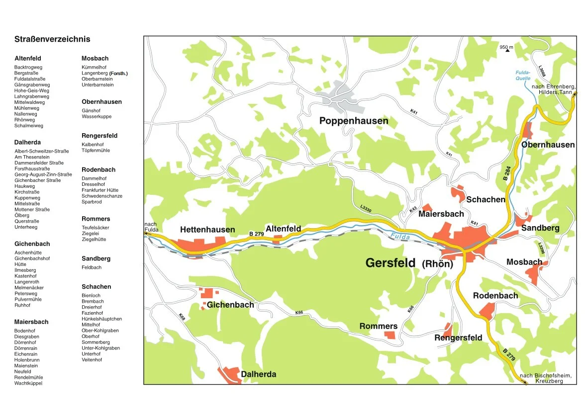 Stadtplan Stadtteile