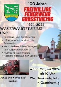 100 Jahre Feuerwehr Großthiemig