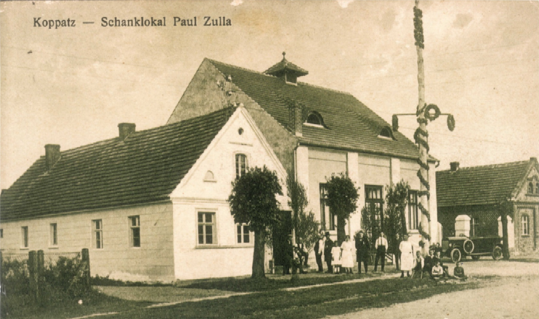 Schanklokal Paul Zulla in Koppatz (vermtl. 1920er Jahre)
