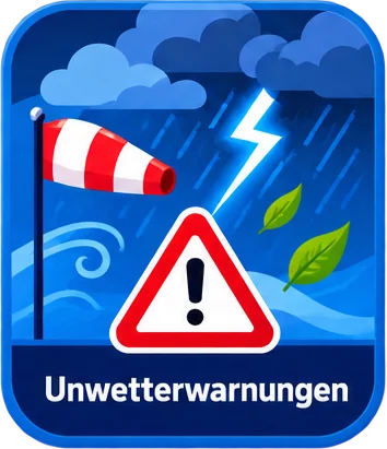 Schaltfläche für Unwetterwarnungen