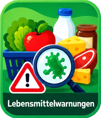 Schaltfläche für Lebensmittelwarnungen