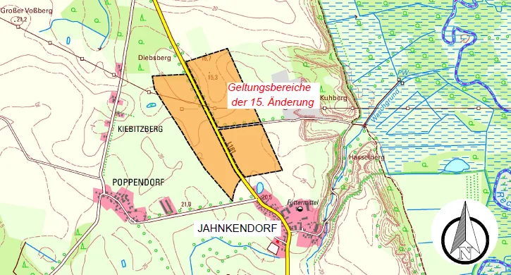 Bild - 15. Änderung des Flächennutzungsplanes (im Parallelverfahren zum Vorhabenbezogenen Bebauungsplans Nr. 14 "AGRI-PV-Anlage Jahnkendorf")