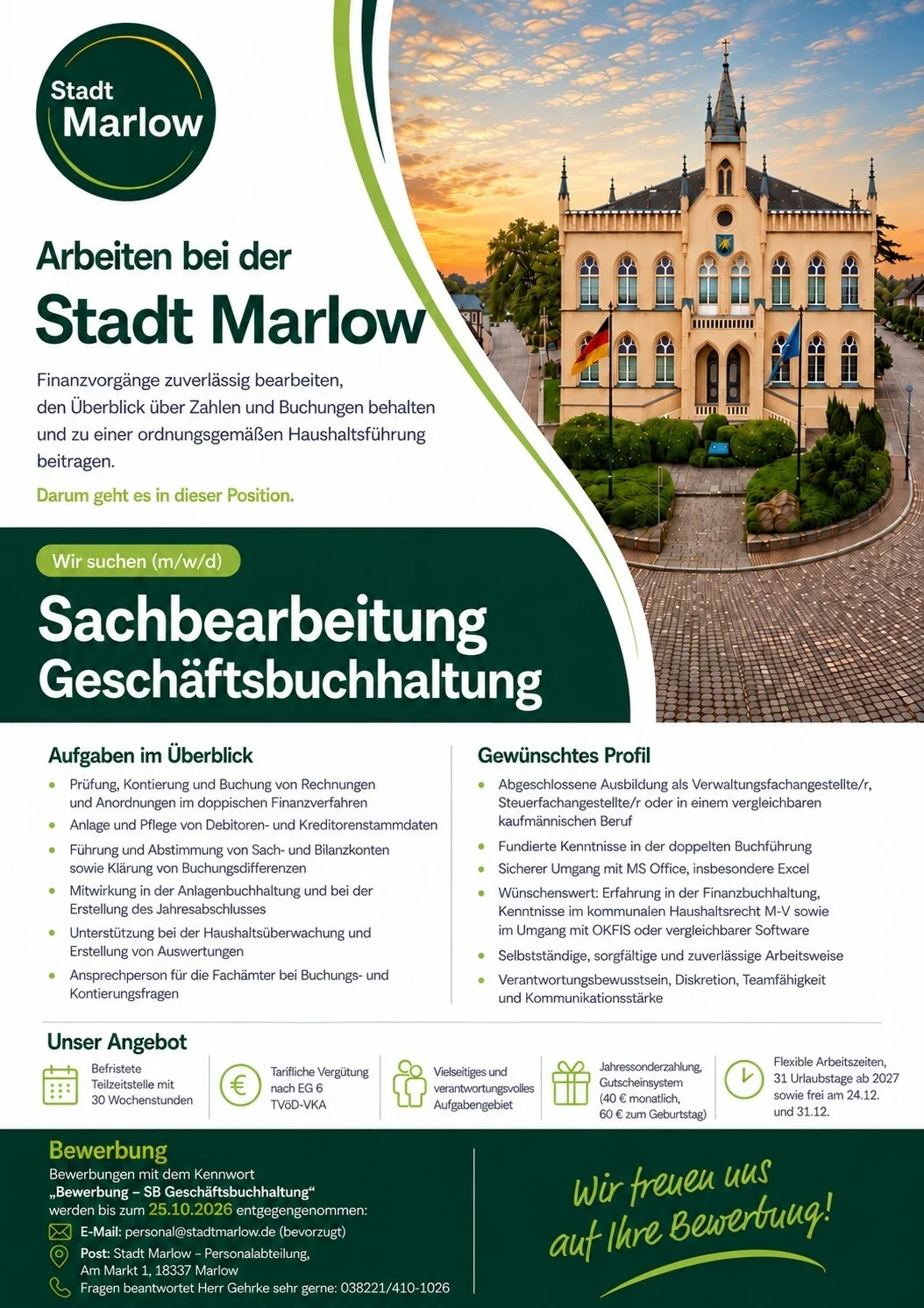 Stellenausschreibung - Geschäftsbuchhaltung