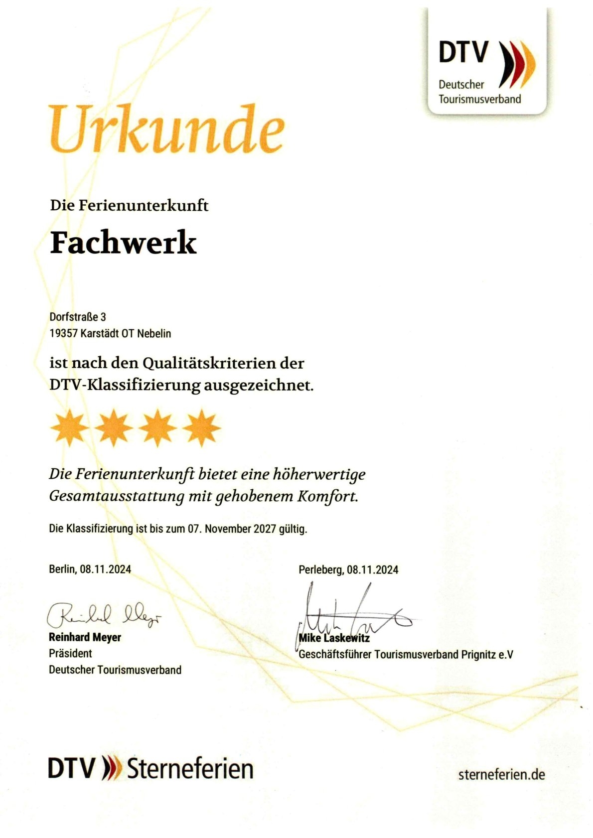 DTV Klassifizierung Fachwerkhaus