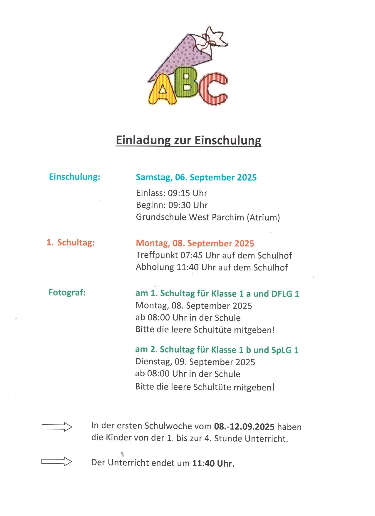 Einschulung