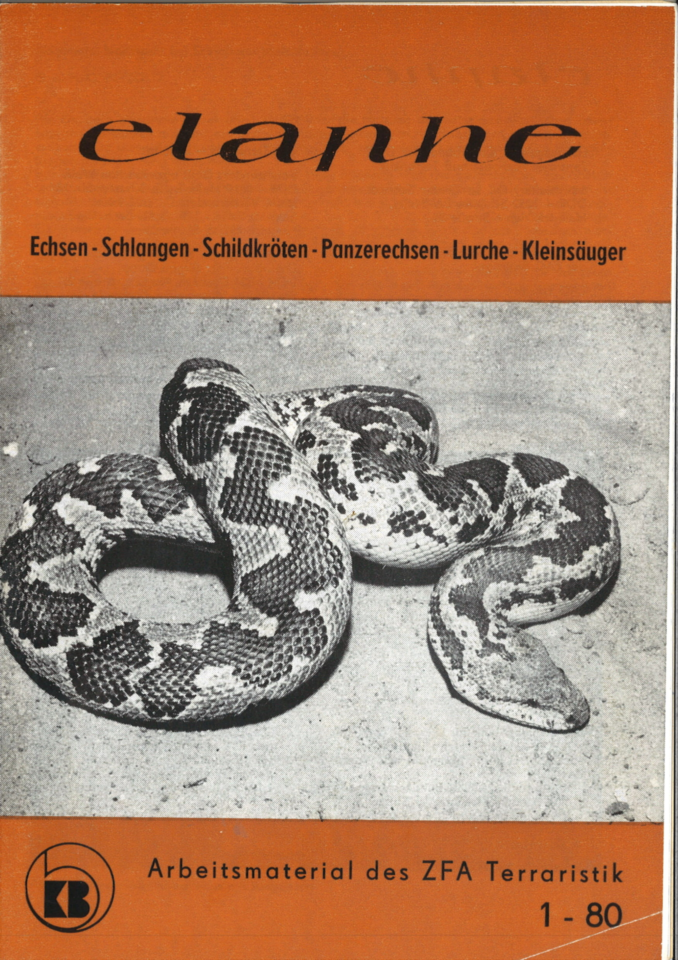 elaphe 1980-1 Titelseite