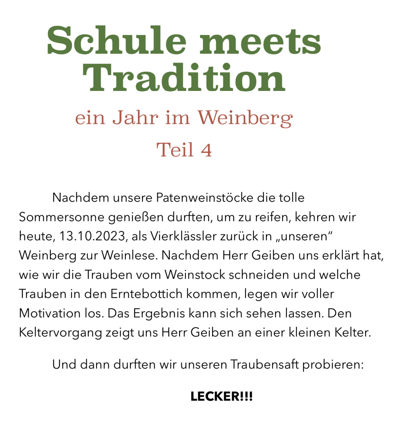 Weinbauprojekt Teil 4 Text