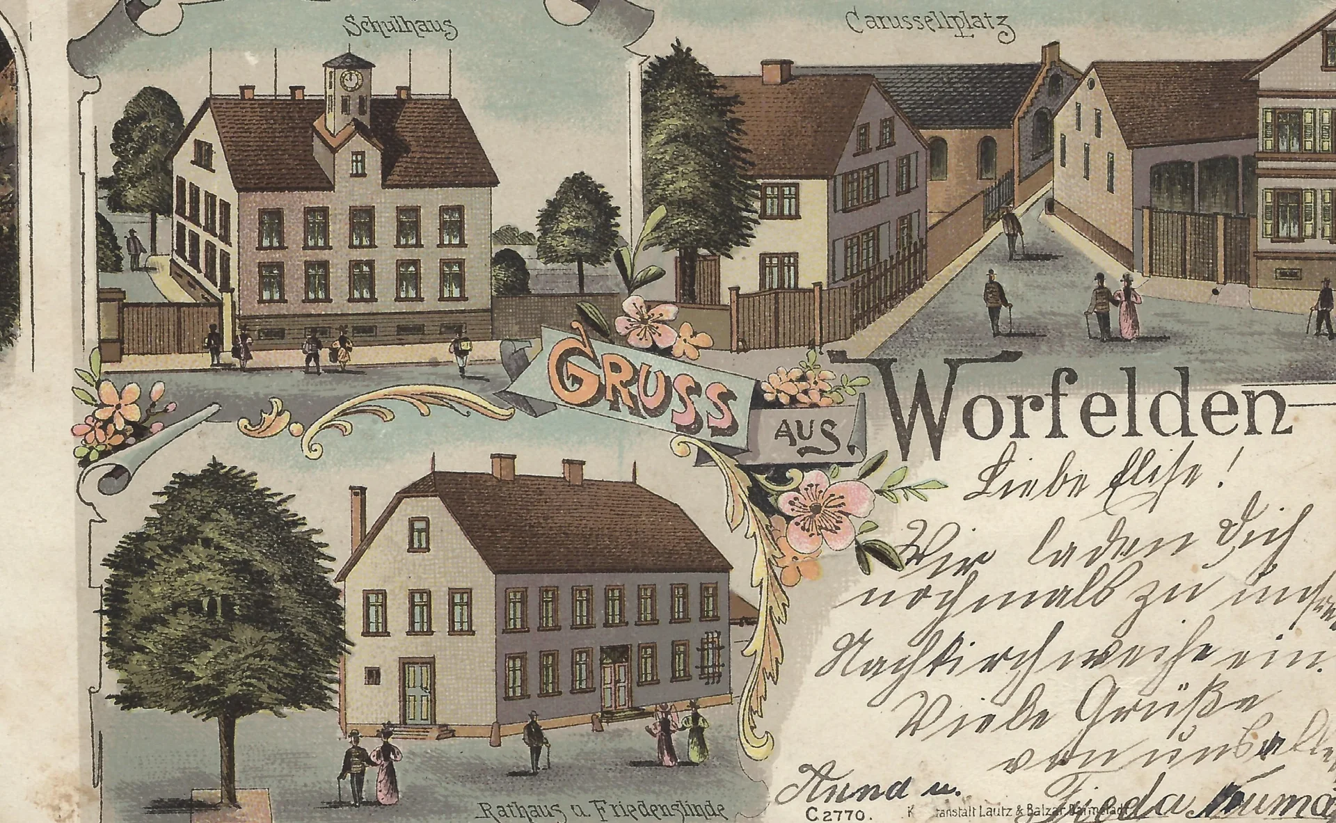 Postkarte mit Synagoge_1893-1909