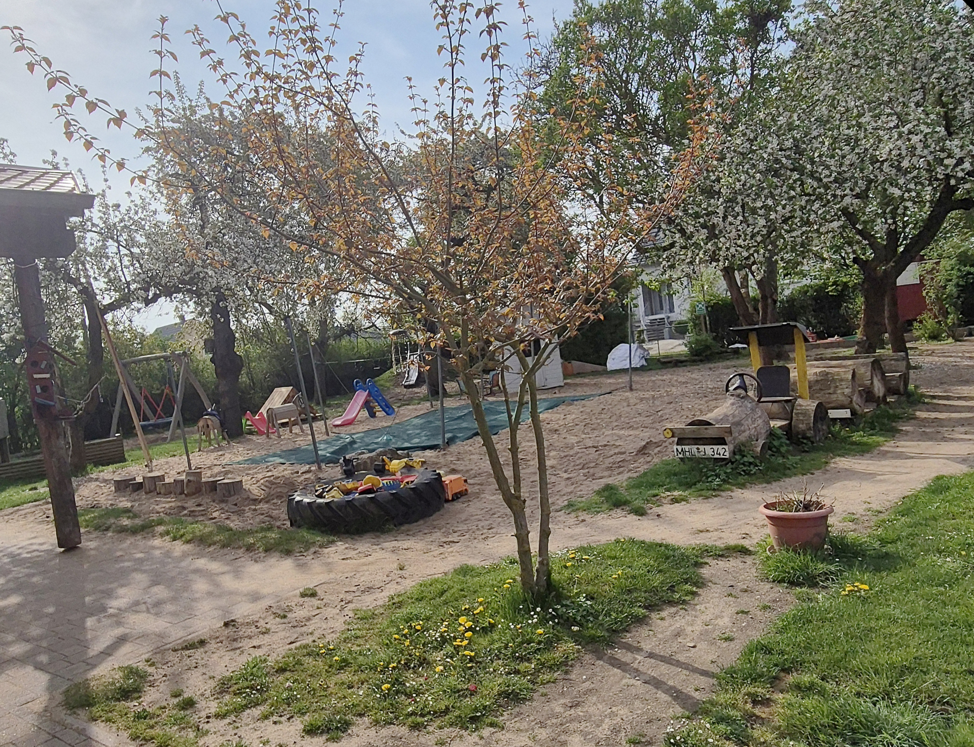 Außengelände der Kindertagesstätte Angermäuse