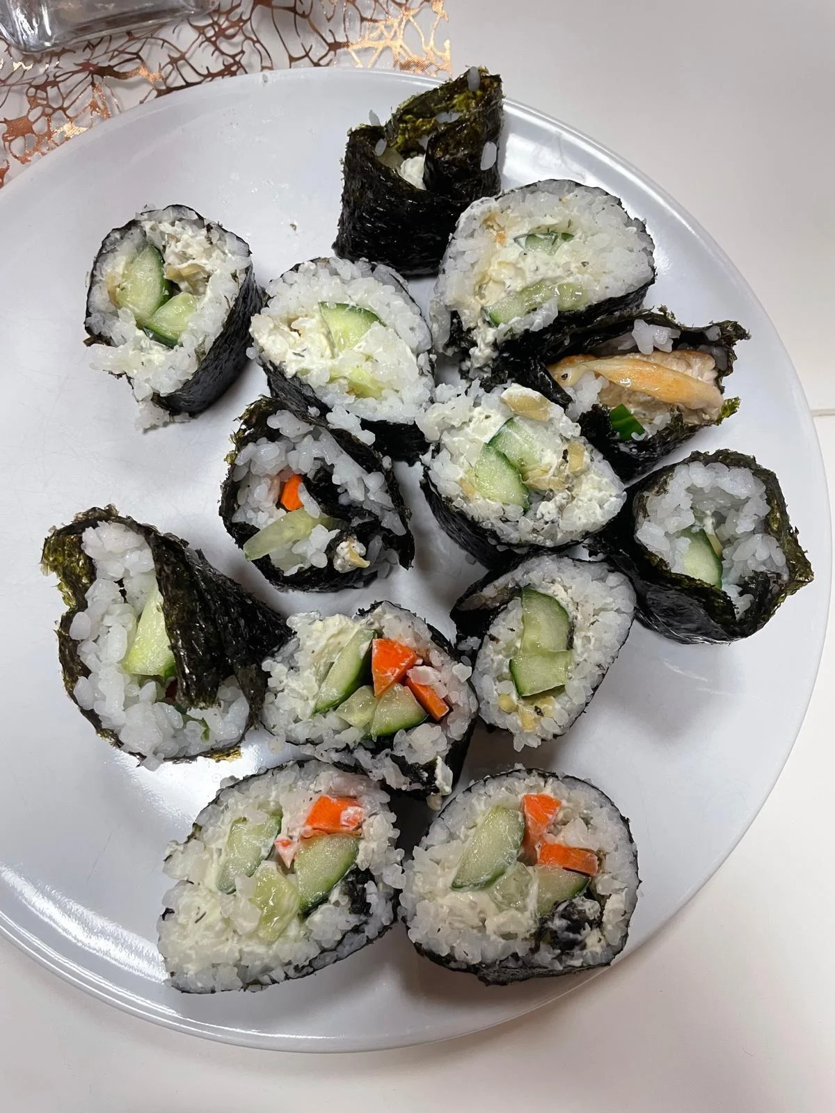 Das Resultat von unserer ersten Sushiherstellung.