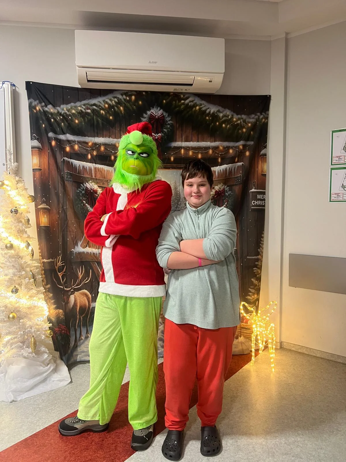 Fotoshooting mit dem Grinch.