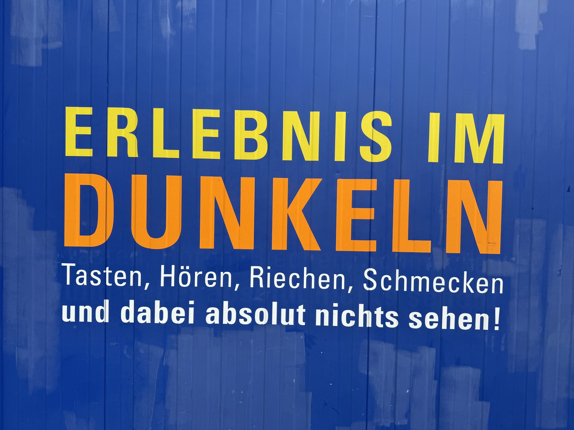 Erlebnis im Dunkeln