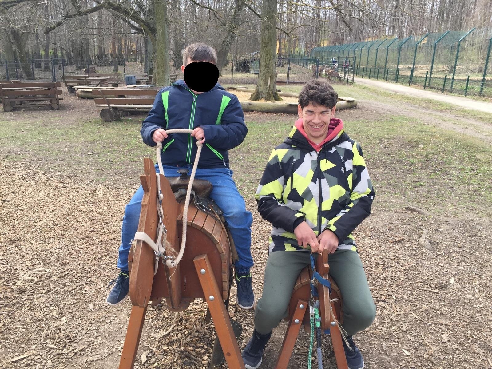 Auch die Holzpferde mussten mal getestet werden.