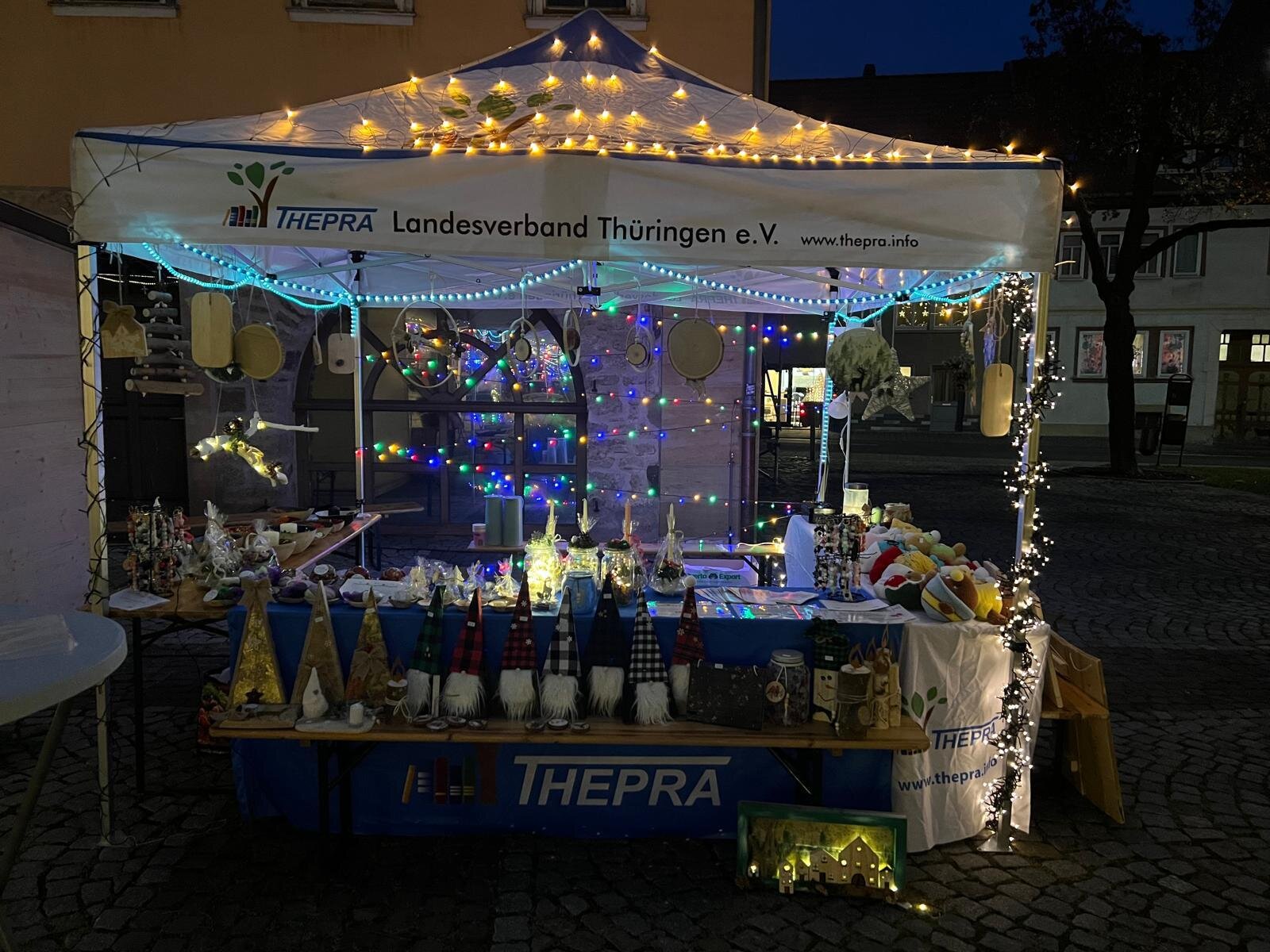 Unser fertiger Verkaufsstand.