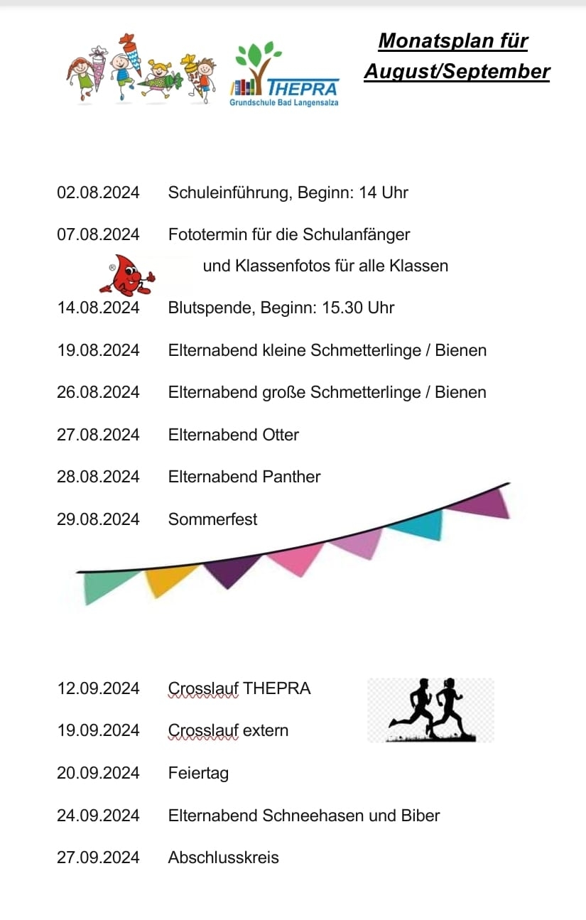 Monatsplan August/September