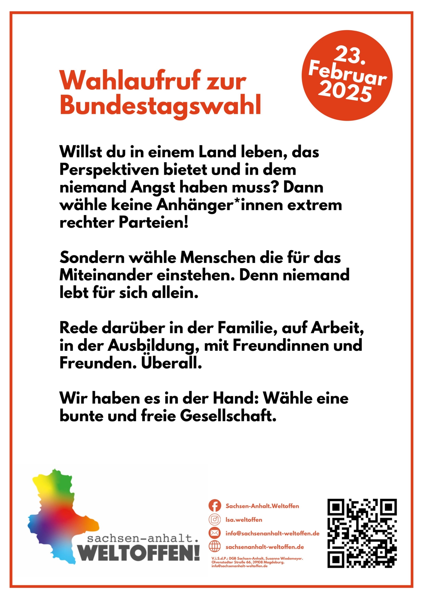 Wahlaufruf 23.02.2025