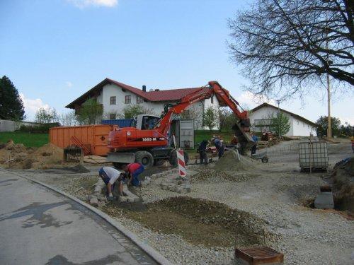 Dorferneuerung Ascha - Neugestaltung Dorfmitte und Gehwege Willerszell Bauphase