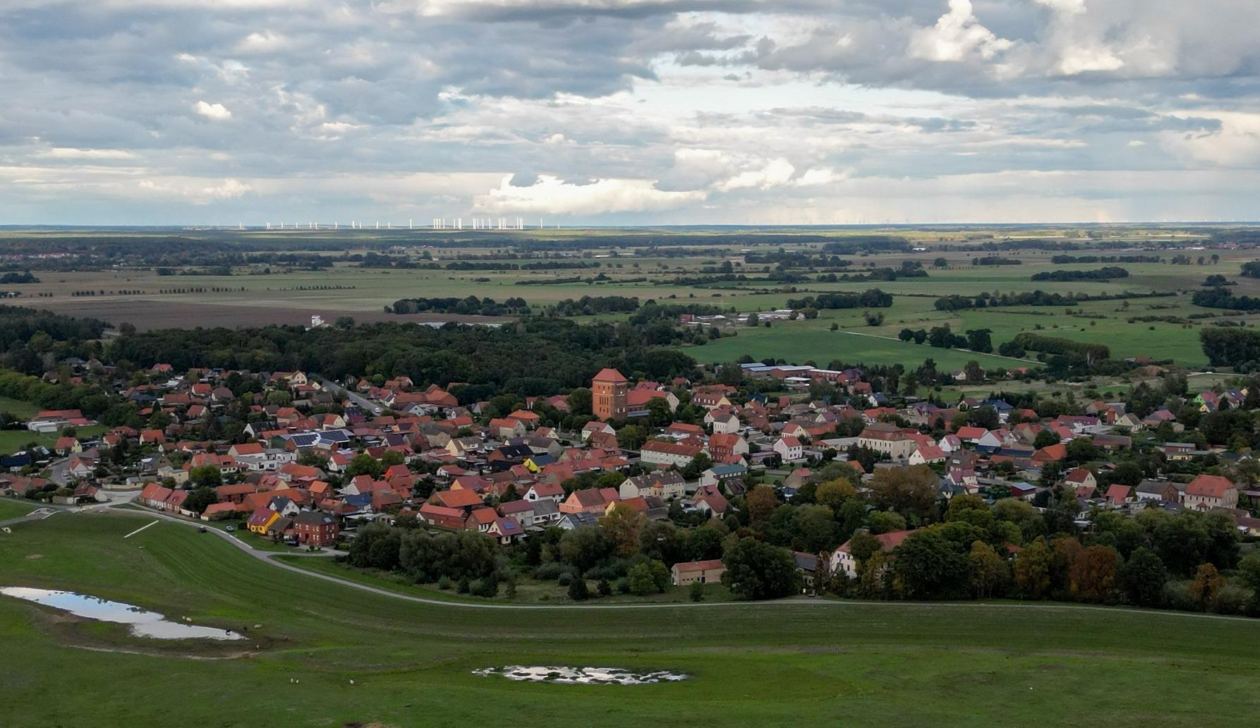 Blick auf Sandau (Elbe) im Jahr 2022