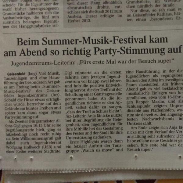 Zeitungsbericht-Summer-Music-Festival-2015